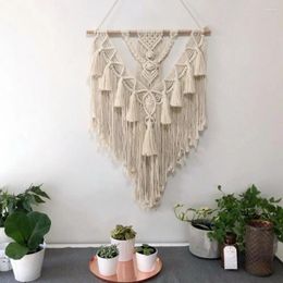 Tapestries Create Atmospheres Easy To Hang Nordic Style Hand-woven Wall Hanging Tassel Tapestry For Daily Use