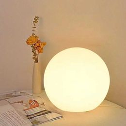 Table Lamps Decorative Ball Table Lamp Bedside Nightlight Girls Ins Gift Atmosphere Lamp Romantic Warm Childrens Room Desk Bedroom Floor La