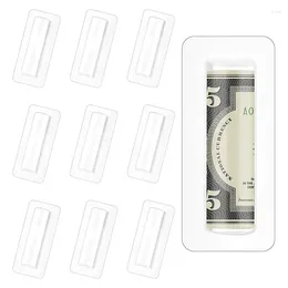 Gift Wrap 10 Pcs Transparent Plastic Lipstick Money Holder Case With Double-sided Adhesive Tape DIY Wrapping Box