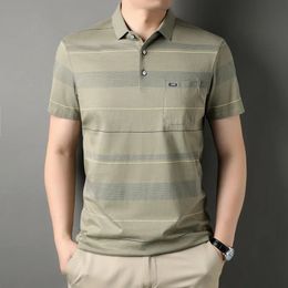 Fashion Men Business Cotton Polo Shirts Summer Male Clothes Basic Korean Streetwear Smart Casual Loose Short Sleeve Tops 3XL 240515