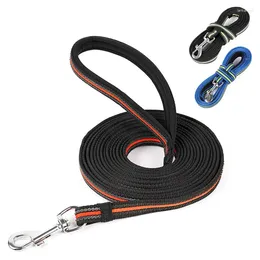 Dog Collars 3M/5M/10M Long Leashes Nylon Anti-skid Outdoor Tracking Training Pet Lead Belt Soft Padded Handle Medium Large Leash