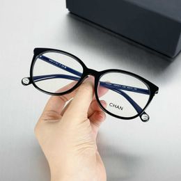 Designer CH top sunglasses CH3432 new fashionable anti blue light eyeglass frame 3432 small round can be paired with ultra black glasses original box