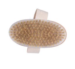 Bath Brush Dry Skin Body Soft Natural Bristle SPA The Brush Wooden Bath Shower Bristle Brush SPA Body Brushs Without Handle EEA1335791386