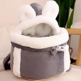 Cat Carriers Pet Bag Cute Carry Dog Back Plush Travel Chest Sleeping Backpack Animal Transport Breat Y0u7