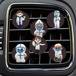 Interior Decorations Doctor Cartoon Car Air Vent Clip Clips Freshener Conditioner Conditioning Per Replacement Outlet For Office Home Ot2Zp