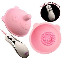 Nxy Bust Enhancer Wireless Electric Breast Enlargement Massager 10 Mode Vibrating Rotate Nipple Sucker Clip with Brusher Adult Fem2313265