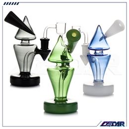 Hookahs Unique Glass Bong Clear Water Pipe Recycler Dab Rig Oil Rigs 14mm Joint Bongs Water Pipes Percolator