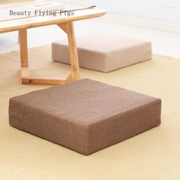 Pillow Direct Selling Style Rustic Square Futon On The Floor Removable And Washable Tatami Linen Coffee Table Mat