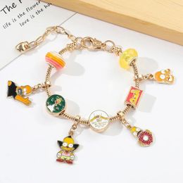 Strand A Fashion Anime Cartoon Cute Diy Beaded Panjia Bracelet Zinc Alloy Dripping Oil Jewellery