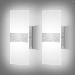 Wall Lamp Lightess Dimmable Sconce Set Of 2 Modern LED 12W For Hallway Bedroom Living Room Cool White