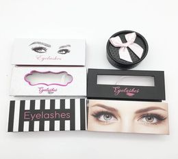 Whole No Label cardboard 3D cosmetics false mink eyelash packaging box Empty Eyelash Case Magnetic Box Lashes Paper box packag5053305