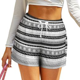 Women's Shorts Retro Striped Polka Dot Black And White Trendy Summer Custom Short Pants With Pockets Streetwear Bottoms Big Size
