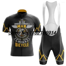 Racing Sets 2024 Mens Cycling Clothing Set Classic Man MTB Maillot Fast Dry Summer Road Bike Shirts Suit Kits