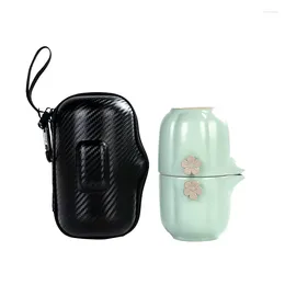 Teaware Sets Travel Tea Set One Pot Two Cups Portable Ru Kiln Ceramics Outdoor Simple Quick Cup Ceramic