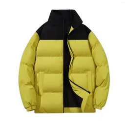 Women's Trench Coats 2024 Winter Solid Jacket Men Fluffy Puffer Fashion Streetwear Thicken Male Cotton Padded Clothes Warm Coat