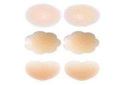 5PC Women Nipple Pasties Self Adhesive Silicone Nipple Cover Invisible Reusable Nipple Covers Stickers Bra Pad Accessories Y2207257713240