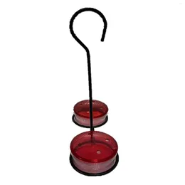 Other Bird Supplies Red Heart Feeder Double Ring Hanging Hummingbird Garden Outdoor Mustache