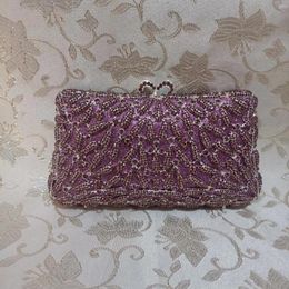 Evening Bags 23 Styles Purple Women Crystal Ladies Diamond Metal Purse Wedding Rhinestones Clutch Bag Handbag
