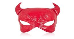 Styl GIMP Devil Mask Bondage Fetish Restraint Roleplay Cosplay Costume Party R1729122237