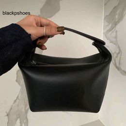 The Row TR Light Leather Handbag Best-quality Niche Spring/summer Design Luxury and Versatile Lunch Box Bag High-end Portable Bag 240104