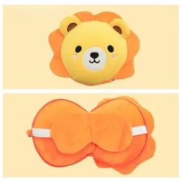 Pillow Cojines Cartoon Animal Multi Purpose Loveable Functional Travel 2-in-1 Eye Mask Portable