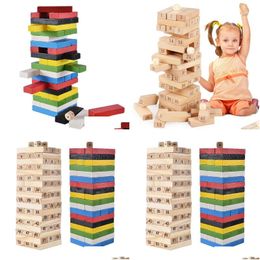 Other Desk Accessories Wholesale Wooden Toy Building Block Early Education Puzzle Desktop Game Drop Delivery Office School Business In Dhrdl