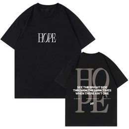 Men's T-Shirts Rapper NF Hope Tour T-shirt 2023 World Tour Crewneck Short Slve T Harajuku Strtwear Women Men Fashion Clothes T240515