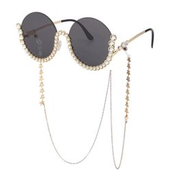 Fashion Classic Designer Sunglasses For Men Women Luxury Polarized Pilot Sun Glasses Pearl With Chain UV400 Eyewear PC Frame Polar7550192