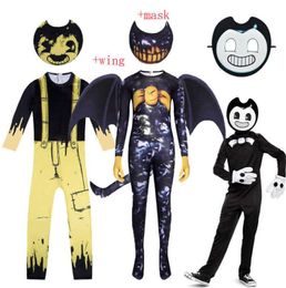 Kids Halloween Costumes Anime Bendy the ink machines Cosplay Boys Girls Bodysuitwing Cartoon Disfraces Carnival Party Clothing G02077225