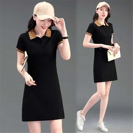 Active Dresses Casual Modern Thin Dress Women Summer Turn Down Collar Buttons Type Short Slved Tennis One Piece In Pique Cotton Fabric CE1129 Y240508