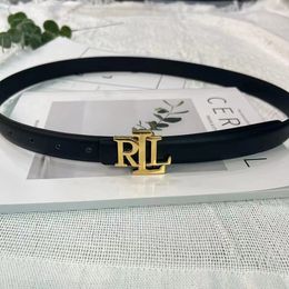 Luxury Designer RLL Belt Women's Letter Smooth Buckle Classic French Belt