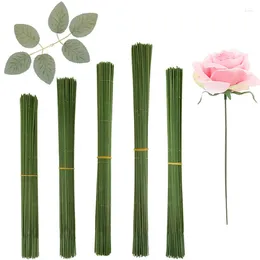 Decorative Flowers Simulation Flower Sticks Artificial Green Stems DIY Arrangement Handmade Wire Stem Accessories Home Decoration