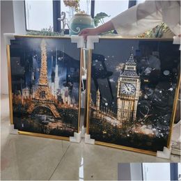 Paintings Home Decoration Hanging Painting Diamond Crystal Porcelain Living Room El Wall Modern Decorative Drop Delivery Garden Arts Dhiry