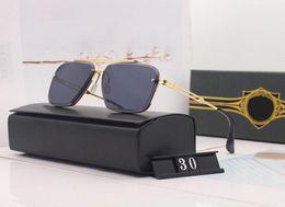 TOPquality model designer Sunglasses Mens womens metal vintage fashion style designer black sunglass menAllmatch UV 400 lens com5446901