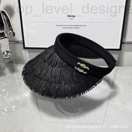 Visors designer 2023 Personalized Tassels, Empty Top, Big Eaf Straw Hat, Female Sun Protection, Hair Hoop Style Bohemian DTYS