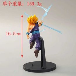 Action Toy Figures 16cm Anime Z Son Gohan VS Cell Battle Damage Kamehameha Super Saiyan 2 Action Figure PVC Model Doll Kids Toys Gifts