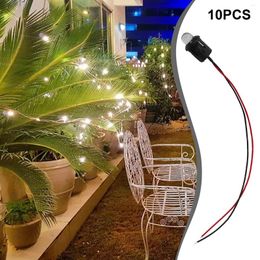 Garden Decorations 10 Pcs Pre-Wired LED Water Clear Bulbs 12V 10mm Ultra Bulb Cable Prewired Lamp Emitting Diodes DIY Home Decoration