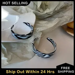 Hoop Earrings Zebra Repeated Use Exaggerate Jewelry And Accessories Vintage Dappled Toxic Free Safe C-shaped