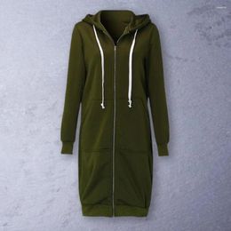 Jackets femininas Mulheres Casaco de outono Inverno engrossar capuz Parkas com zíper solto de zíper maxi tamanho de moletom vestidos esportivos fora