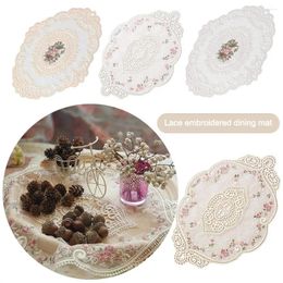 Table Mats Napkin Lace Embroidered Kitchen Accessories Po Prop Cover European Style Retro Vintage Cloth