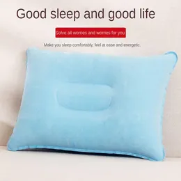 Pillow Inflatable Air Sleeping PVC Nylon Pillows Portable Ultralight Sleep Camping Beach Car Plane Travel
