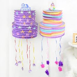 Kids Birthday Party Decoration Children Star Pinata Game Paper Lantern Mexican Gift Box Funny Child Toys Party Supplies 240509