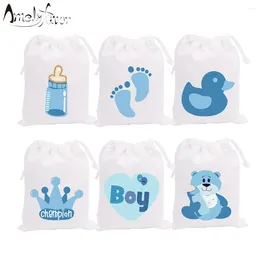 Gift Wrap Boy Baby Shower Theme Party Bags Candy Bear Duck Feeder Decorations Grand Event Birthday Container Supplies