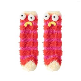 Women Socks Winter Soft Fluffy Cartoon Plush Comfy Slipper Suitable For Indoor And Outdoor