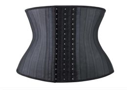 Women039s 25 Steel Boned Latex Waist Trainer Corset Underbust Corsets And Bustiers Body Shaper Plus Size Harness Bustier Corsel9203269