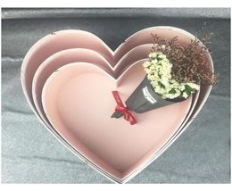 3pcset Florist Boxes Candy Boxes Heart Shaped Box Roses Packaging For Gifts Christmas Flower Gift1267997