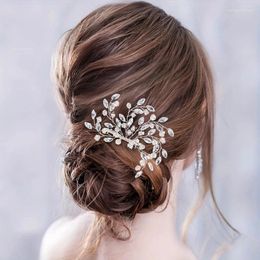 Hair Clips Trendy Handmade Comb Pin Clip Crystal Headband Tiara For Women Party Prom Bridal Wedding Accessories Jewellery