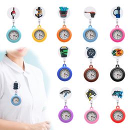 Pocket Watches Fish Clip Lapel Watch For Nurses Doctors Clip-On Hanging Sile Brooch Fob Medical Nurse On Nursing Drop Delivery Otjqu