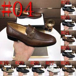 34style Genuine Leather Double Buckle Men Designer Dress Shoes Wingtip Mens Oxford Shoes Wedding Business Black Formal Men's Autumn Loafers