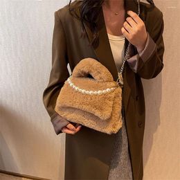Waist Bags Designer Women's Imitation Tramp Shoulder Bag Winter Furry Tote Handbag Fashion Underarm